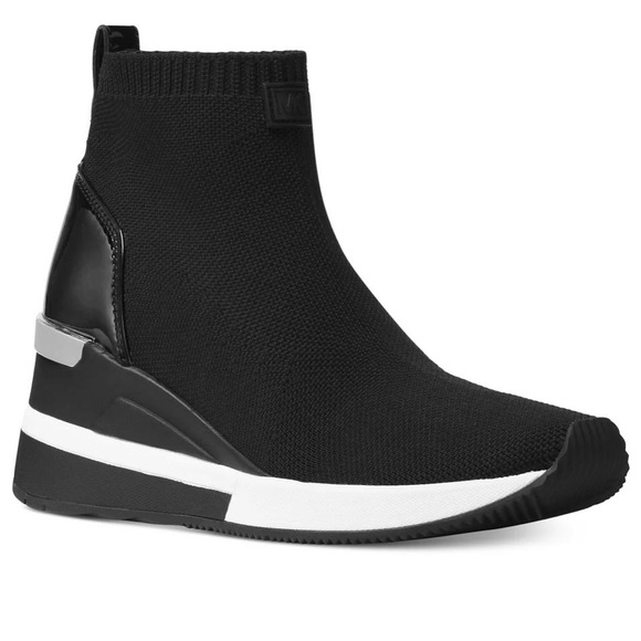Michael Michael Kors Skyler Wedge Bootie Sock Sneakers - Women - Picture 4 of 7